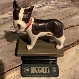 Boston Terrier Statue 2 pounds 5 Ounces Has Paint Issues Can Be Touched Up